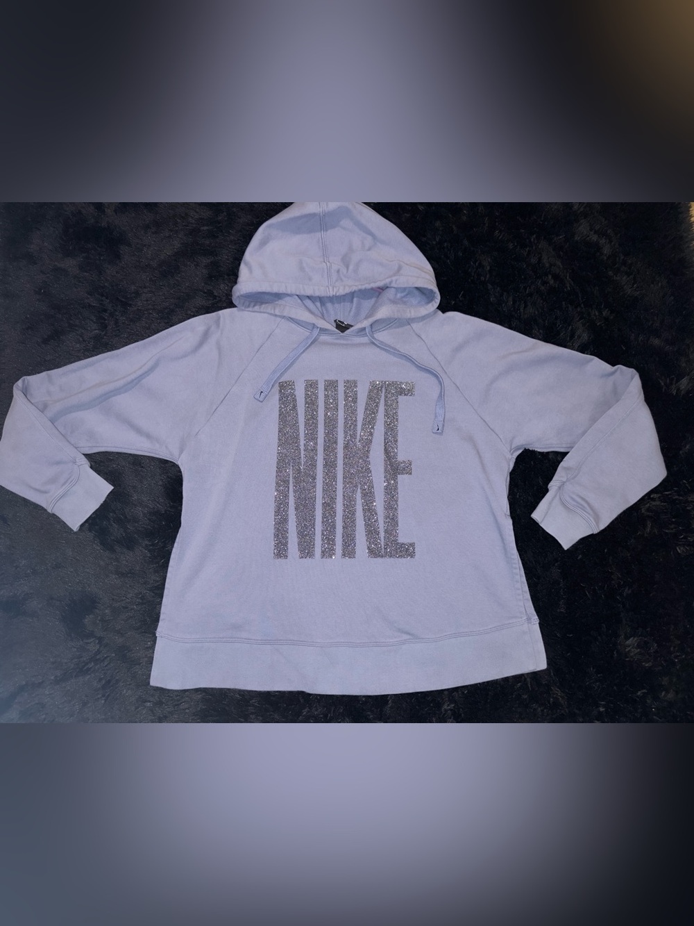 Nike dri-fit Purple Glitter Logo Pullover Hoodie